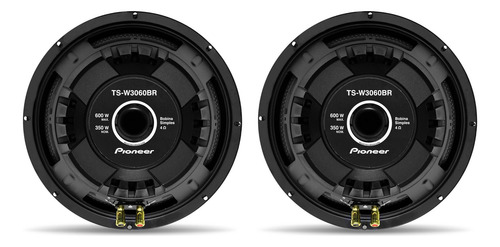 Kit 2 Subwoofer Pioneer 12' Ts-w3060br 350w Rms 4 Ohms