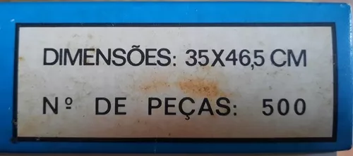 Jogo De Mesa Quebra Cabeça 500 Peças Ouro Preto Grow