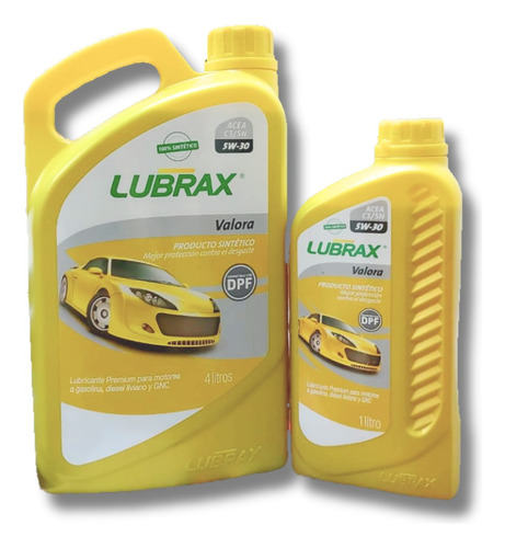 Aceite 5w30 Lubrax Valora 5lts Sintetico Dpf Diesel/ Bencina
