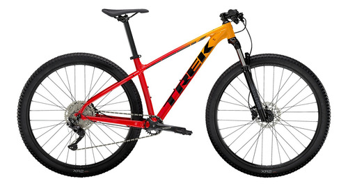 Mountain bike Trek Marlin 7  2022 R29 17" 10v frenos de disco hidráulico cambios Shimano Deore M5120 color marigold to radioactive red fade  