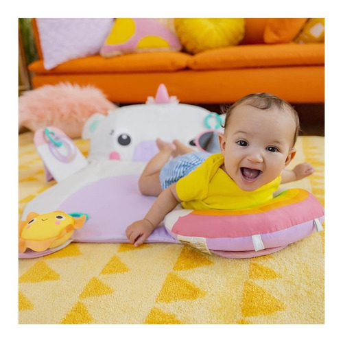 Bright Starts Tummy Time Prop & Play Tapete Unicornio Niña