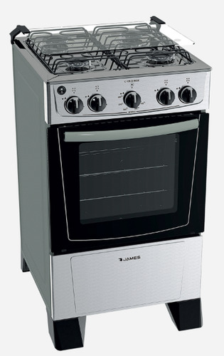 Cocina James C 105 B Inox 4 Hornallas Super Gas Kirkor - Sas