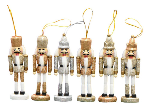 Figura De Cascanueces De 6 Piezas, Esculturas De Adorno Para