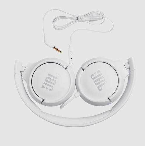 Auriculares Jbl Tune 500 Blanco Con Cable Mini Plug Control Blanco