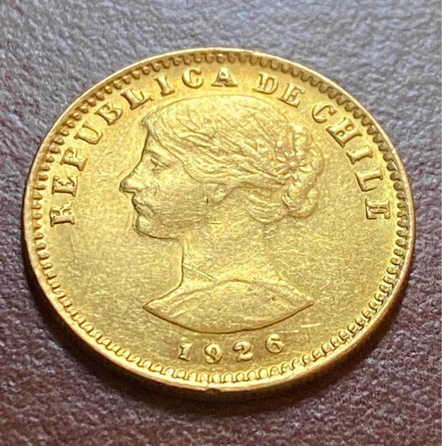 Imagen 2 de 2 de Moneda De Oro 20 Pesos 1926