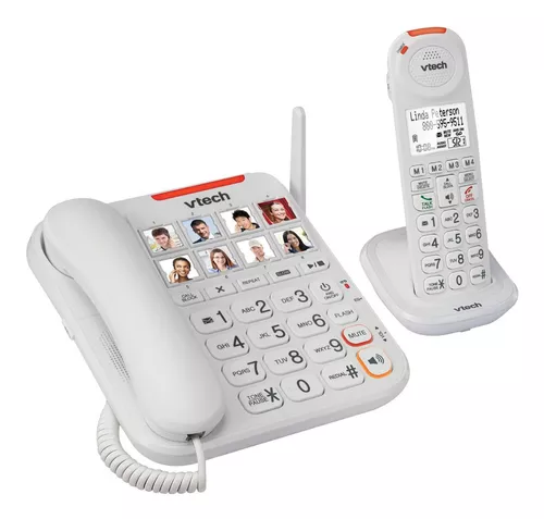 VTech CS1501 Teléfono inalámbrico casa duo, DECT Con doble carga