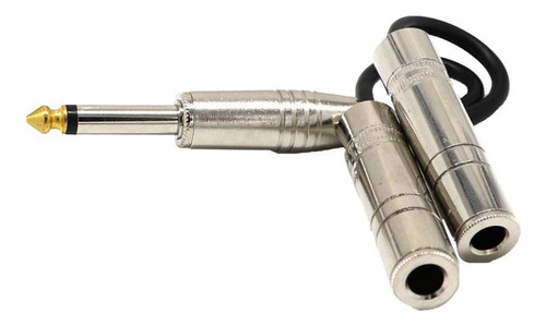 Zw Adaptador De Plugue Divisor De 6,35 Mm Para Conector De