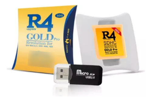 Cartão R4 Gold Pro Para Nintendo 3ds 2ds Ds Adaptador Usb