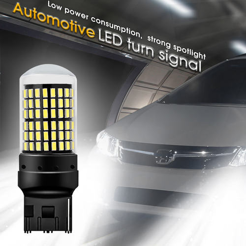 X2 Ampolleta Led T20 7440 144led Luz Blanca 360° Auto 1cont