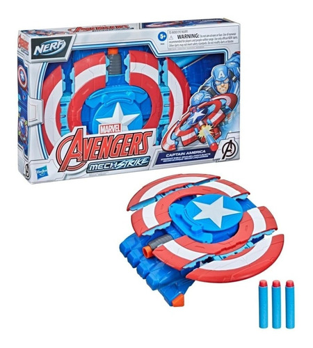 Nerf Capitan America Mech Strike Escudo De Ataque Hasbro