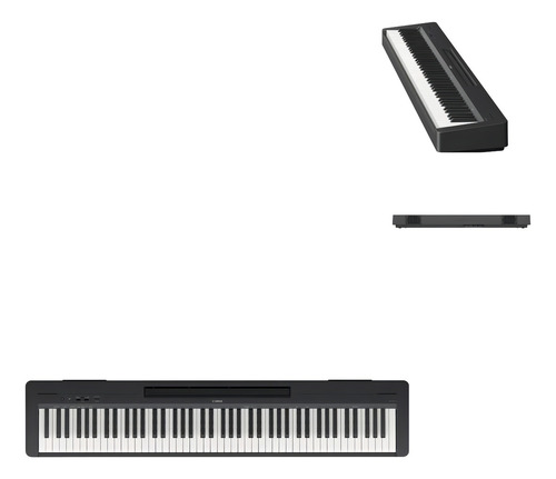 Piano digital Yamaha P Series P-145B negro con terminación plástico 88 teclas