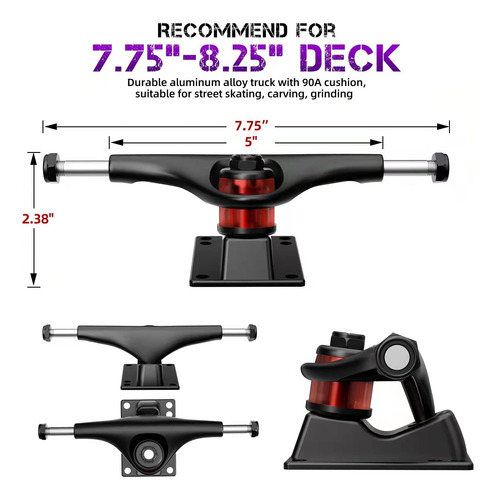 Camiones De Skate Jizmo Para Tablas De 7.75 A 8.25 Con Rueda