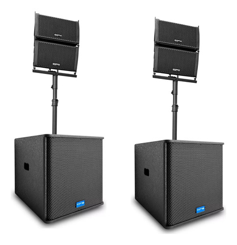 Combo Lineal Subwoofers 18 Bocinas Satelites Bluetooth Array