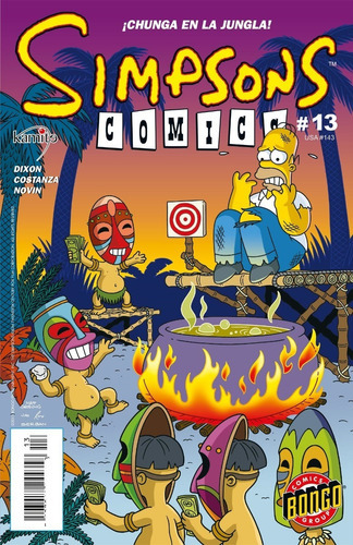 Simpsons Comics 13, De Matt Groening / Chuck Dixon. Editorial Kamite, Tapa Blanda En Español, 2015