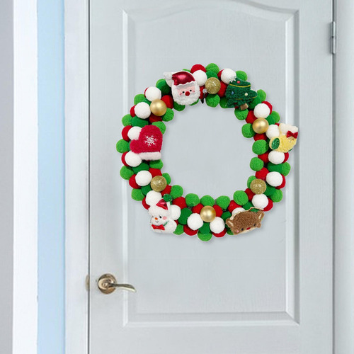 Guirlanda De Bola De Natal Para Porta Da Frente, Guirlanda
