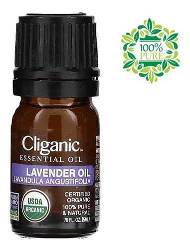 Cliganic Aceite Esencial Orgánico 100% Puro De Lavanda 5ml