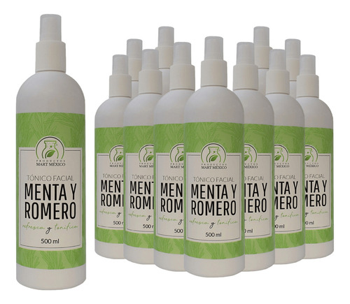 Tónico Facial Hidratante De Menta (500ml) 12 Pack Momento De Aplicación Día/noche Tipo De Piel Todo Tipo De Piel