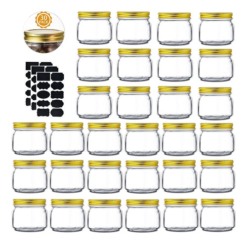 Mason Jars 8 Oz 30 Pack  Pequeños Tarros Mason Con Tap...