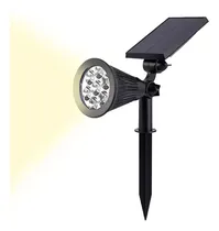Comprar Lampara Foco Solar Jardín Exterior Luz Calida Led Piso Atrix
