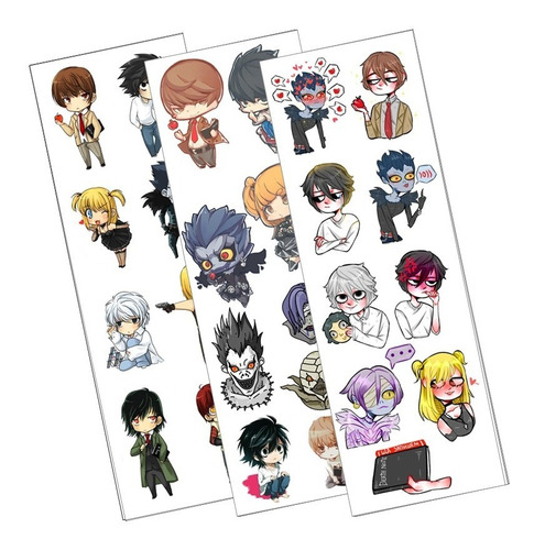 Plancha De Stickers De Anime De Death Note Light Misa Ryuk L