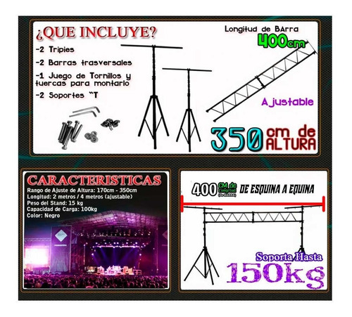 Porteria Stan De Luces Soporta Hasta150 Kg Es Sensacional