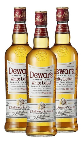 Combo 3 Pack Whisky Dewars White Label 0,75l