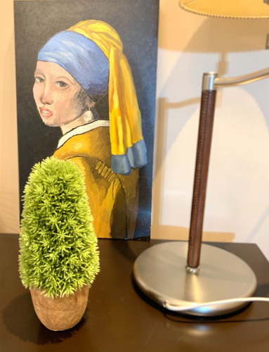 Imagen 3 de 4 de Planta Artificial Maceta Con Pino Para Interior 20cm Aprox