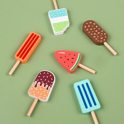 Juguete De Helado De Madera, Juguete De Simulación Con