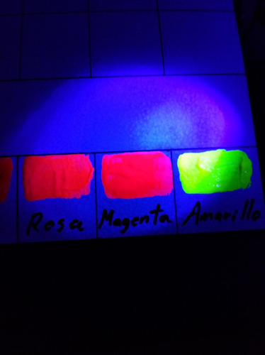 Pintura Fluorescente Acrilica No Toxica Luz Negra Glow Medio