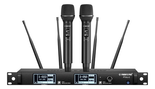 Sistema Micrófono Inalámbrico Phenyx Pro 2 Canales Canto Kar