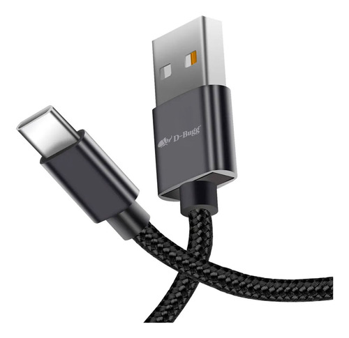 Cable Carga Rápida 3mtrs Usb-tipo C Negro Dbugg Negro