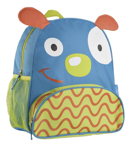 Mochila Escolar Criança Cachorro Gatinho Little Multikids Cor Azul