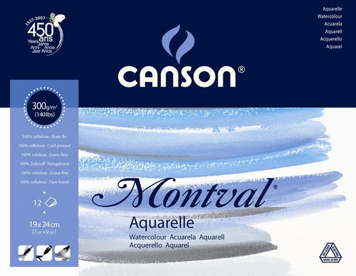 Block Canson Montval Acuarela A3  300gr - Mosca