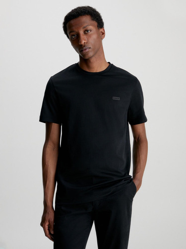 Polera Mercerized Cotton Negro Calvin Klein