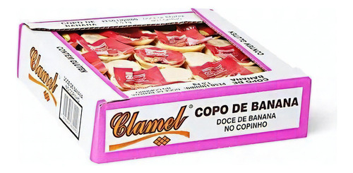 Caixa Com 200 Doces Copo De Banana Infância