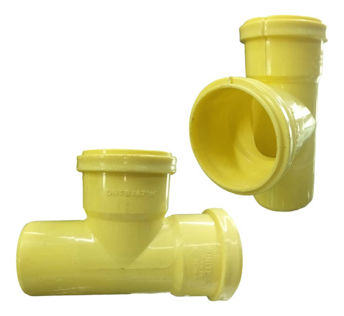 Tee 2 Pulgadas Pvc Norma Amarillo) Precio X 2 Unidades 