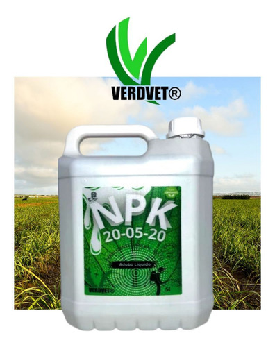 Adubo E Fertilizante Liquido Npk 20-05-20 5l Concentrado