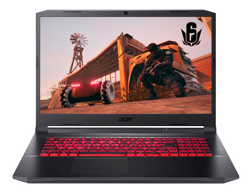 Notebook gamer  Acer Nitro 5 AN515-57 black 15.6", Intel Core i7 11800H  16GB de RAM 512GB SSD, NVIDIA GeForce RTX 3050 Ti 144 Hz 1920x1080px Windows 11 Home