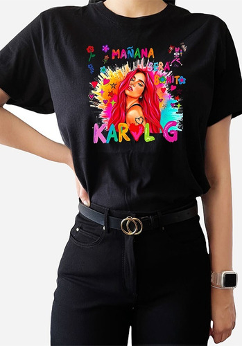 Poleras Con Diseño  Karol G Bichota Rojo Nuevo