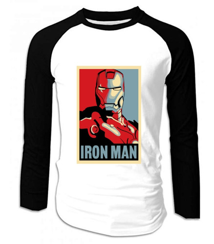Camiseta Iron Man  Manga Larga Camibuso Super Heroes