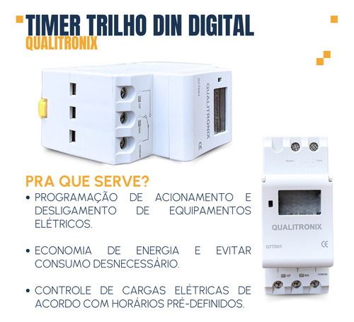 Temporizador Digital Bivolt Programável 50/60hz Qualitronix