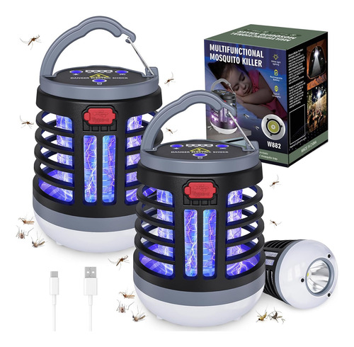 Exterminador De Mosquitos 3 En 1 Impermeable Con Linterna Le