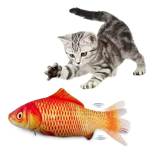 Juguete Pescado Eléctrico Para Gatos Recarga Usb