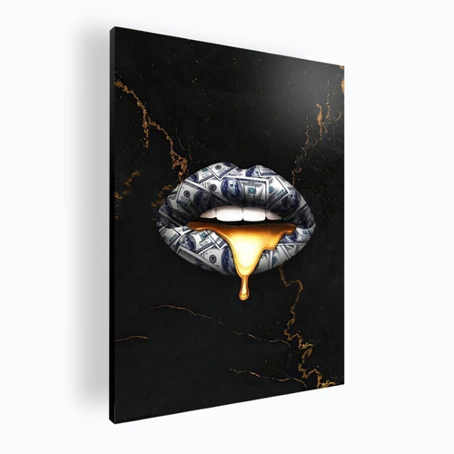 Cuadro Decorativo Mural Poster Golden Mouth42x60 Mdf