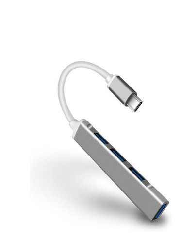 Imagen 8 de 10 de Hub Aluminio Usb C 4 Puertos Usb 3.0 Compatible Mac Win Lin
