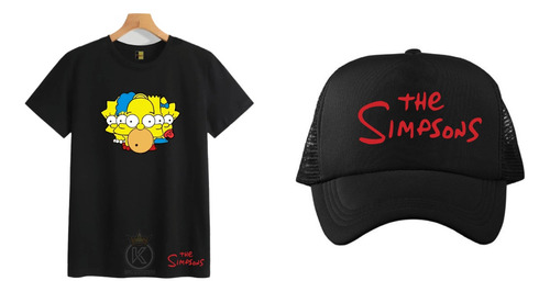 Polera + Jockey Gorro Los Simpsons - Familia - Estampaking