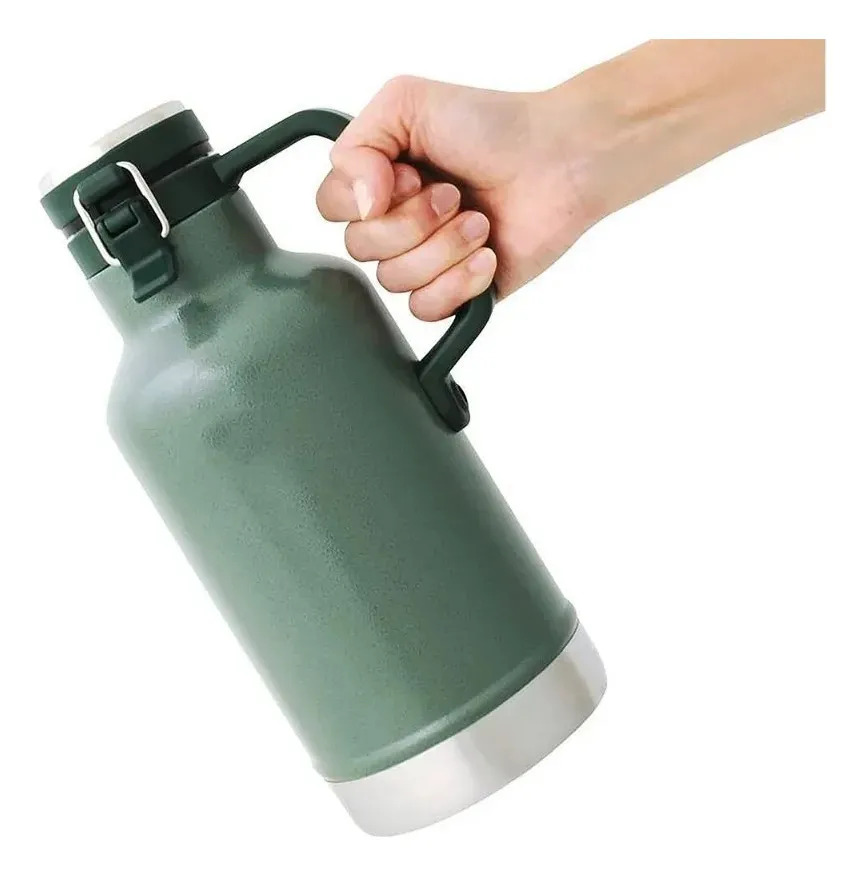 Garrafa Growler Térmica 1,9 Litros Água Gelada Academia Cor Verde