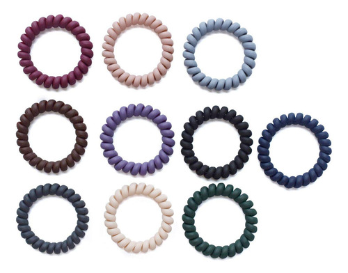 20 Lazos En Espiral Para El Pelo, Elásticos De Plástico, Sin