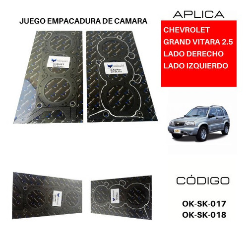 Empacadura Camara Chevrolet Grand Vitara 2.5