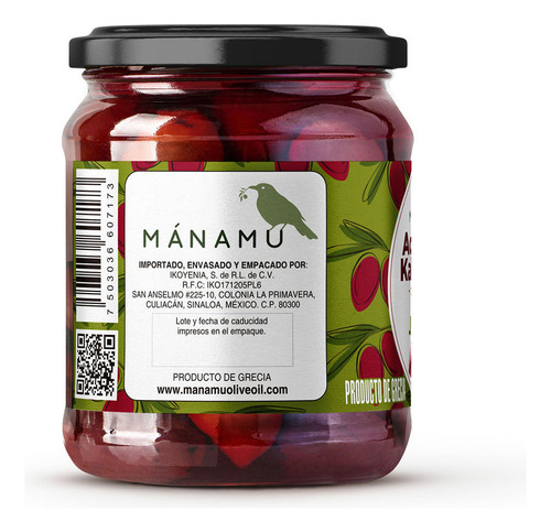 Aceitunas Kalamata Grecia Tamaño Jumbo Con Hueso 410g Manamu Aceite De Oliva Ultra Premium Griegas Seleccionadas A Mano Gourmet